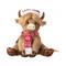 Glitzhome® 15.25"L Christmas Fabric Highland Cow